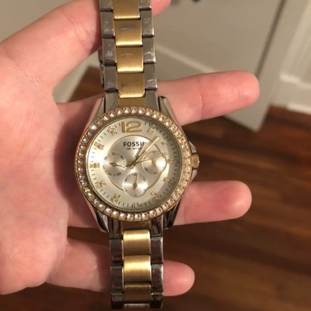 Two-Toned Fossil Watch